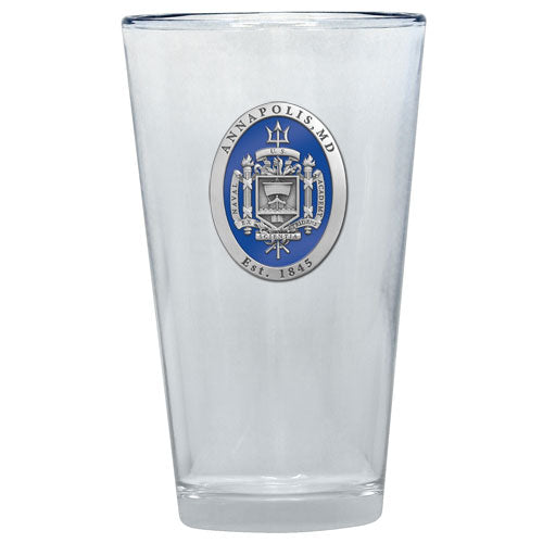 United States Naval Academy Crest Pint Glass