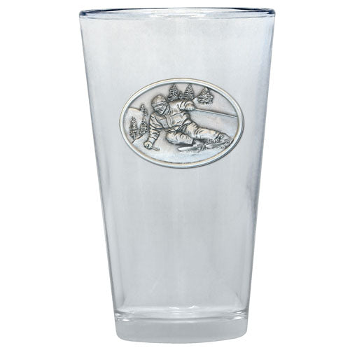 Skier Pint Glass